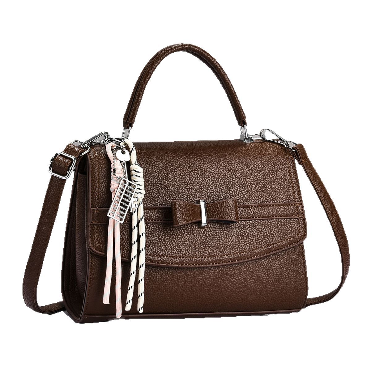 Exquisite retro bow bag for women 2025 new cross-border winter versatile crossbody bag, fashionable hand-held small square bag Item Picture