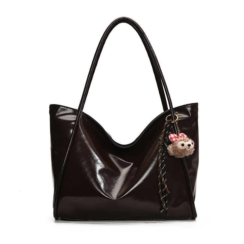 Retro large-capacity soft bag, women's tote bag 2025 new style, high-end, versatile and simple single-shoulder commuting bag Item Picture
