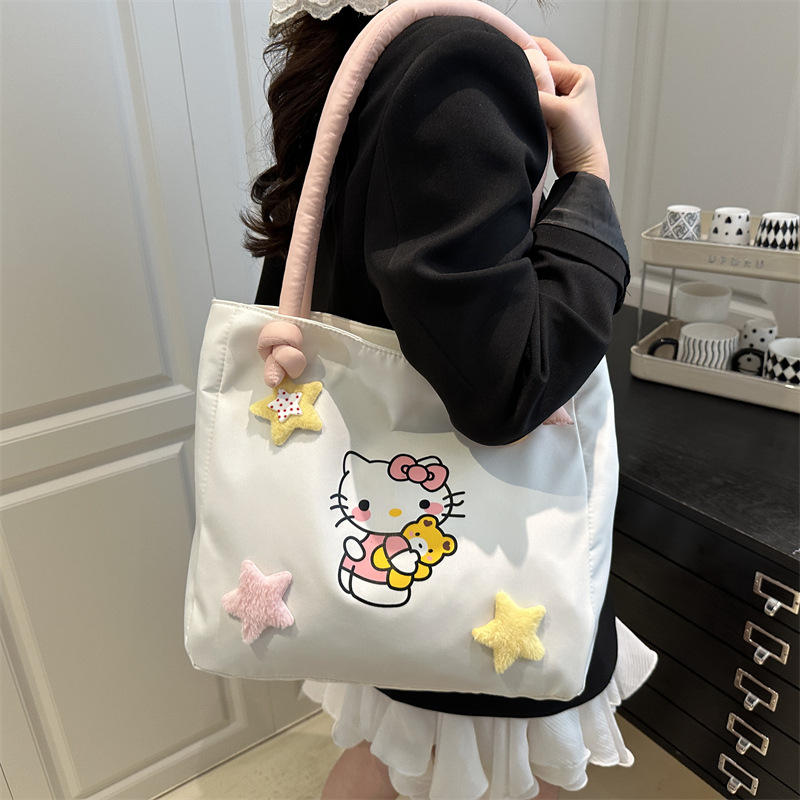 Forest-style large-capacity versatile single-shoulder bag, large-capacity crossbody bag, stylish and laid-back hand-held bag details Picture