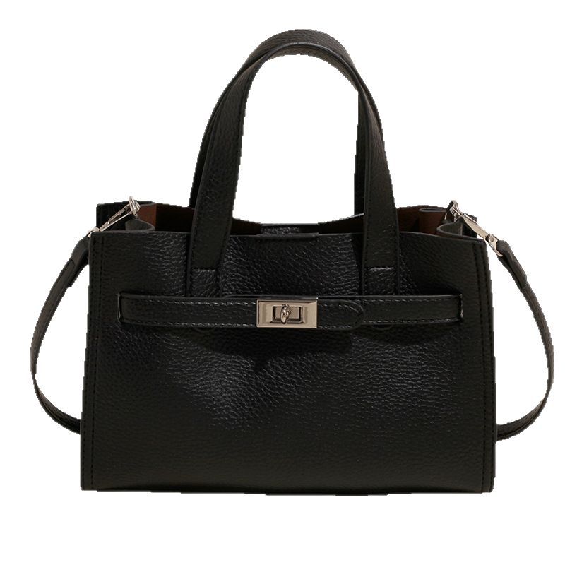 High-end lychee pattern handbag for women, new Spring/Summer 2025, fashionable and versatile single-shoulder bag, retro and trendy crossbody bag Item Picture