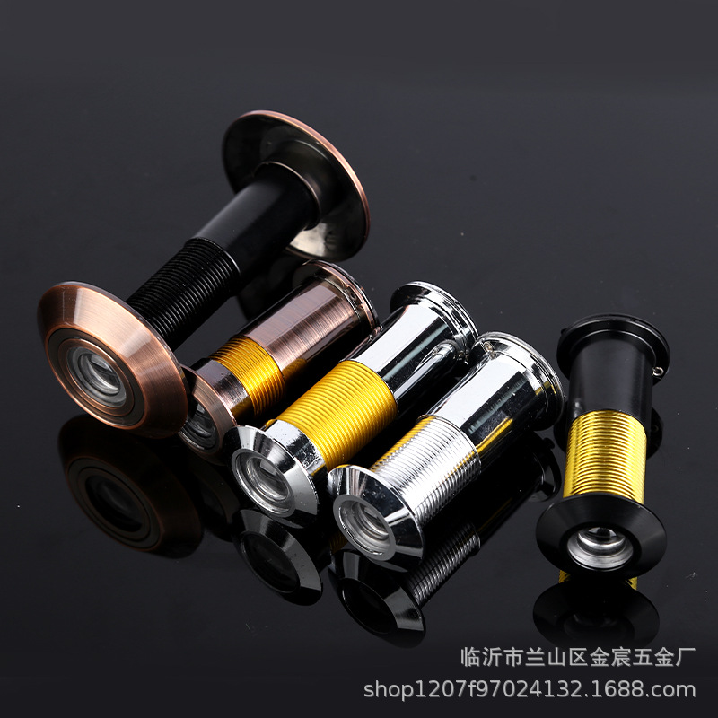 Wholesale cat-eye zinc alloy high-definition wide-angle metal security doors, wooden doors, anti-picking and anti-peeping pure copper fireproof doors, cat-eye Specification drawing