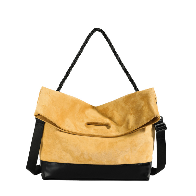 The 2024 new canvas large-capacity handbag, simple and retro messenger tote bag, is a high-end commuting single-shoulder bag trend Item Picture