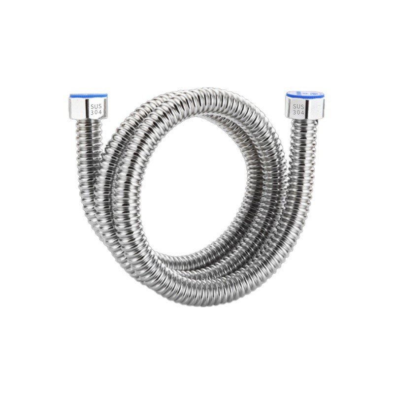 304 stainless steel corrugated gas water heater cold and hot water inlet pipes, 4-inch thickened explosion-proof and pressure-resistant water hoses Item Picture