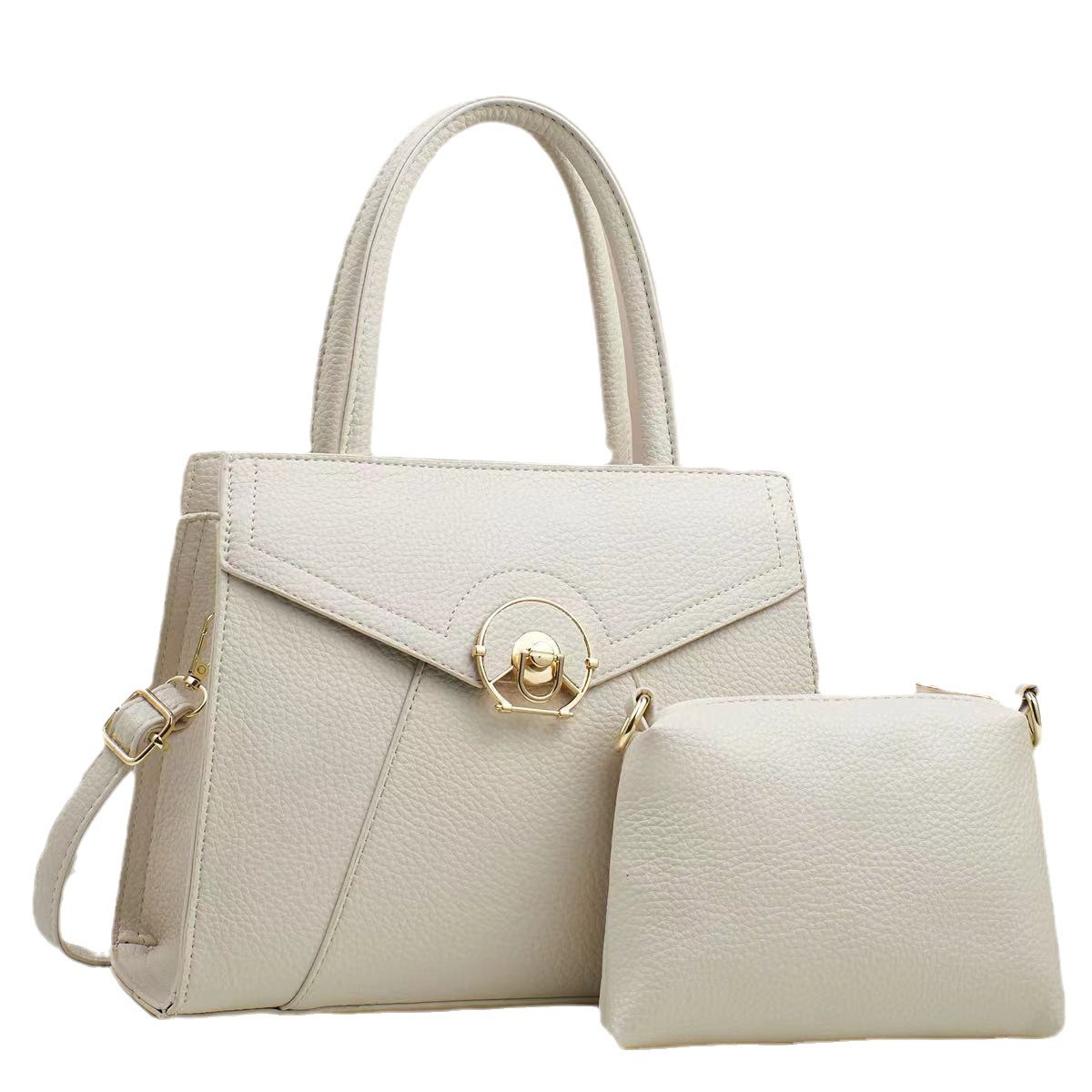 Two-piece fashionable and simple women's handbag, single-shoulder crossbody bag, trendy 2024 brand, elegant mom bag, large capacity Item Picture