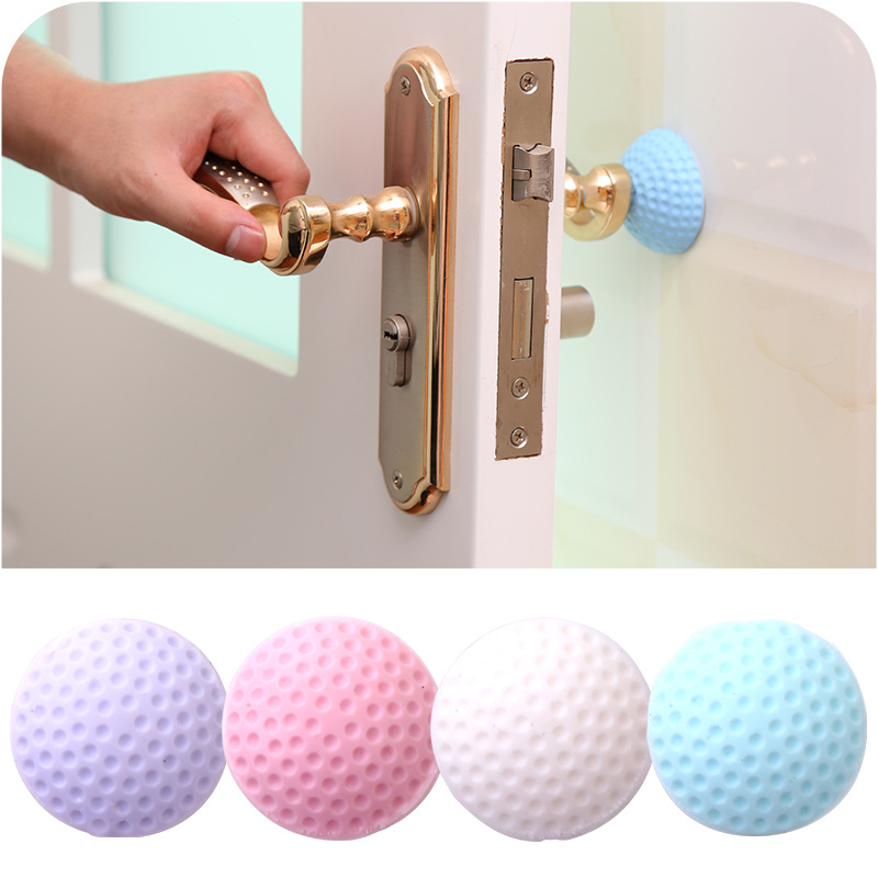 Silicone door rear wall anti-collision pad, safety door top self-adhesive door handle, silent anti-collision silicone particle door lock anti-collision pad full figure