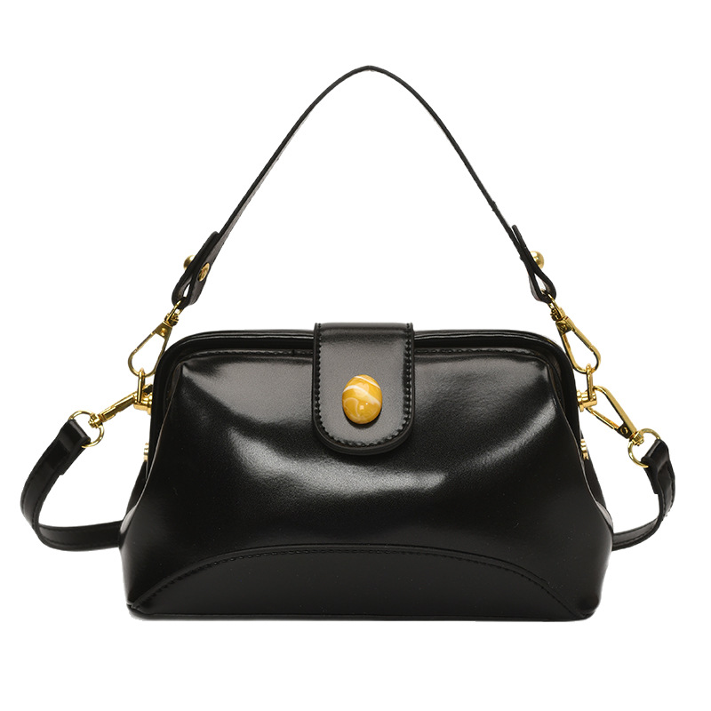 High-end and fashionable solid color versatile hand-held small square bag for women 2025 new niche design simple single-shoulder crossbody bag Item Picture