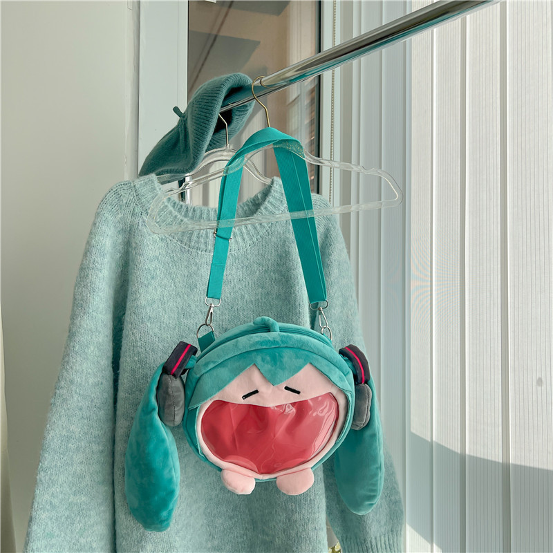 New Hatsune Miku mike cute girl crossbody transparent bag doll backpack single-shoulder bag manufacturer wholesale Application Scenario