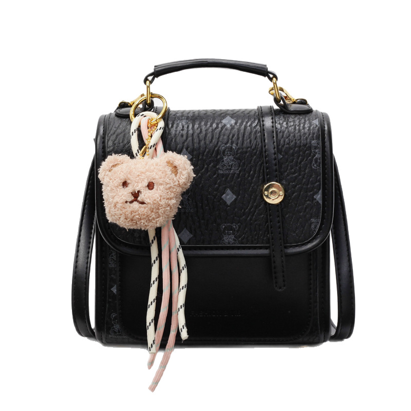 2025 New niche, simple and trendy student class backpack, women's bag, Korean retro and fashionable printed backpack Item Picture