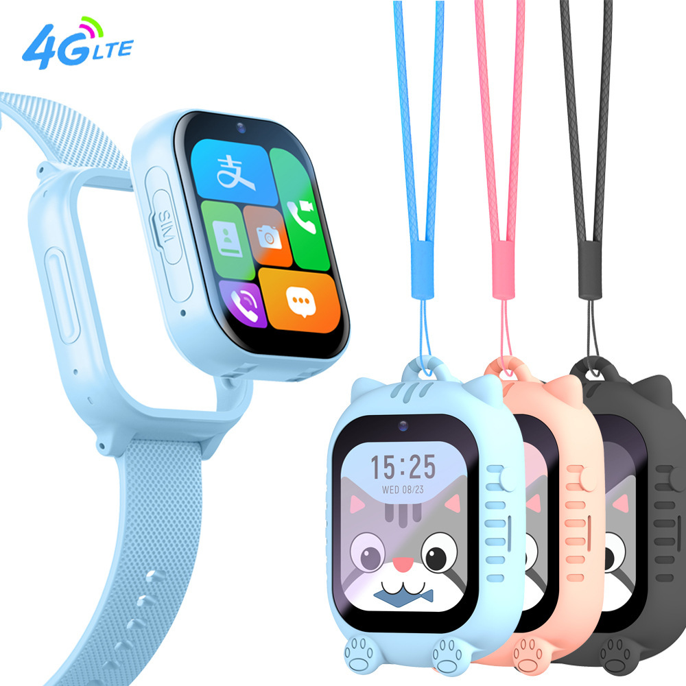 The cross-border K26h children's smartwatch features 4G full-network video call, neck-hanging payment and card-inserting positioning full figure
