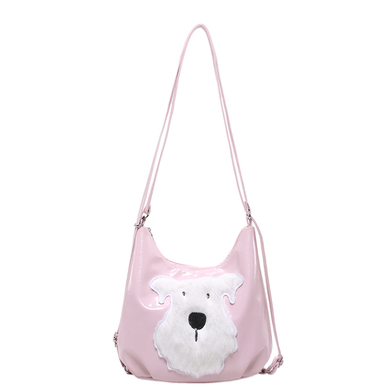 Autumn and winter retro large-capacity women's backpack 2024 new style versatile and cute cartoon dog multi-purpose single-shoulder tote bag Item Picture