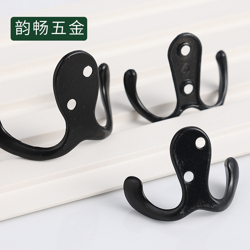 Yunchang Antique hook, alloy hook, coat hook, cabinet hook, decoration and renovation accessories, double hook, 55*41MM Application Scenario