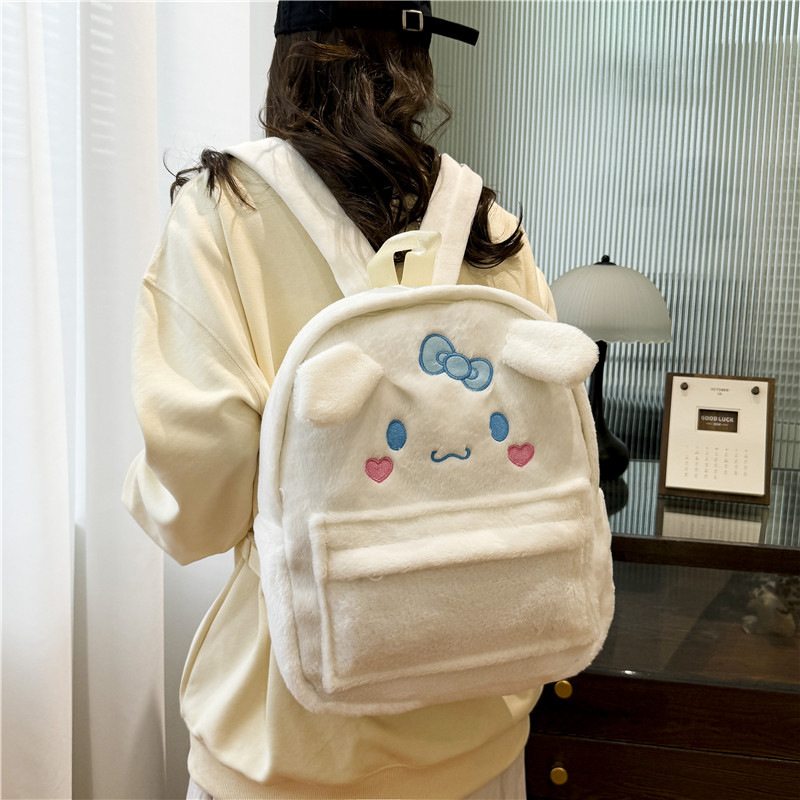New large backpack cartoon large-capacity school bag, girlish Melody Kuromi birthday gift wholesale version Specification drawing
