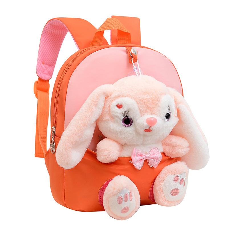 Autumn and winter plush kindergarten schoolbags, souvenirs, cartoon children's bags, figurines, pendants, double-shoulder student backpacks for girls Specification drawing
