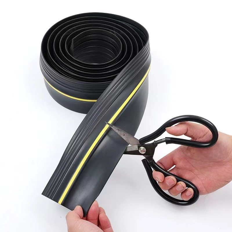 Garage threshold strip, non-perforated roller shutter door, bottom gap sealing strip, water-blocking and dust-proof sealing rubber strip Application Scenario