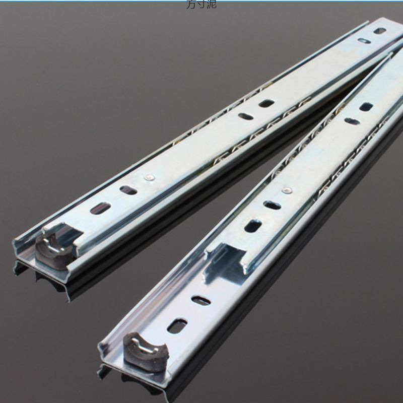 Drawer track slide, second section guide rail, thickened computer desk keyboard track, roller slide, roller slide, wholesale for foreign trade Specification drawing