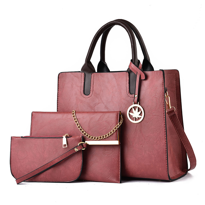 Cross-border foreign trade mother-and-child bag 2022 New retro and fashionable women's bag, European and American handbag, large capacity single-shoulder crossbody bag details Picture