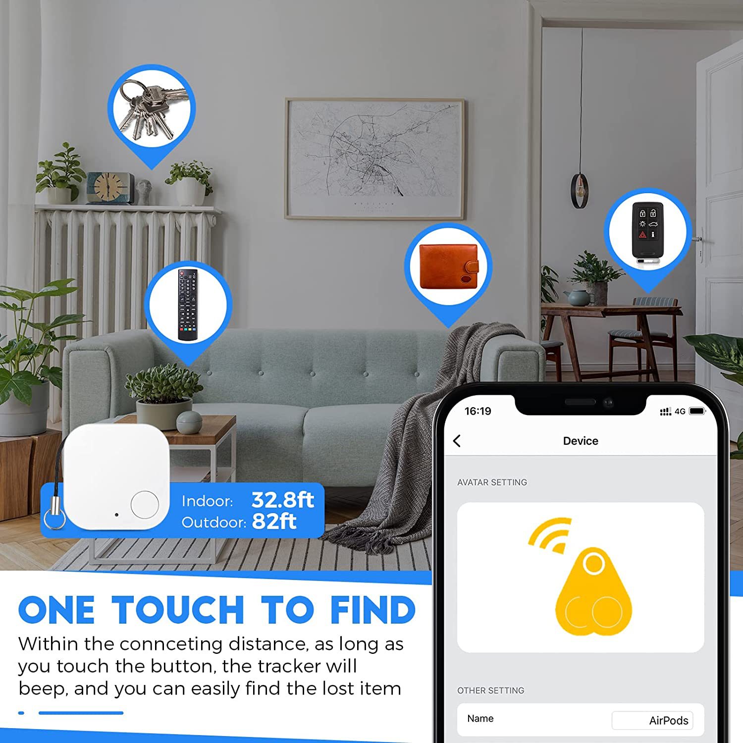 Cross-border in-stock smart Bluetooth tracker anti-theft alarm patch mobile APP positioning square Bluetooth anti-loss device Application Scenario