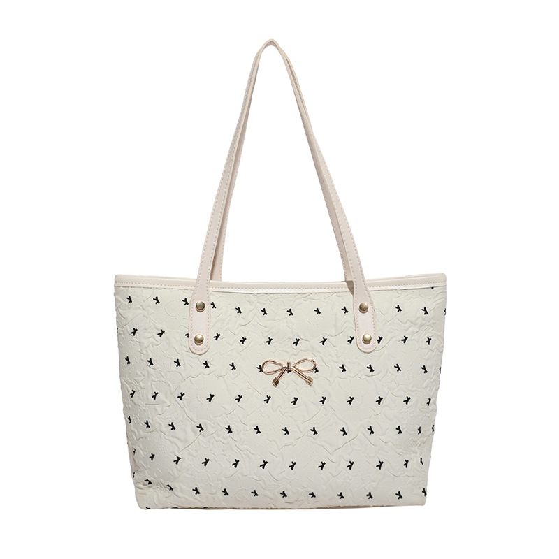 New Summer 2025 niche printed large-capacity bag, commuter style tote bag, fashionable single-shoulder bag for women Item Picture