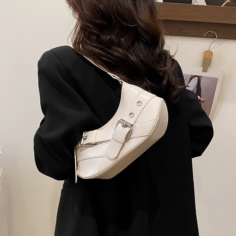 2025 Fashion Niche retro Hot Girl underarm bag, women's fashion versatile baguette bag, stylish commuting single-shoulder bag Specification drawing