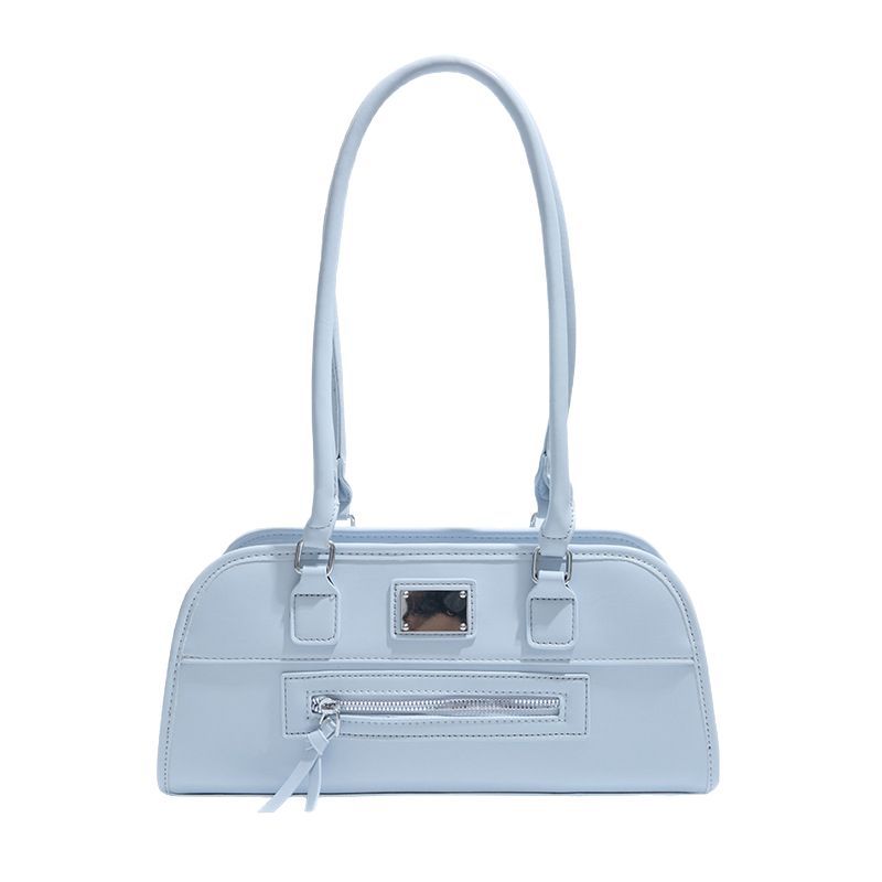 Cross-border trend solid color simple large-capacity underarm bag for women 2025 new casual fashion niche design single-shoulder bag Item Picture