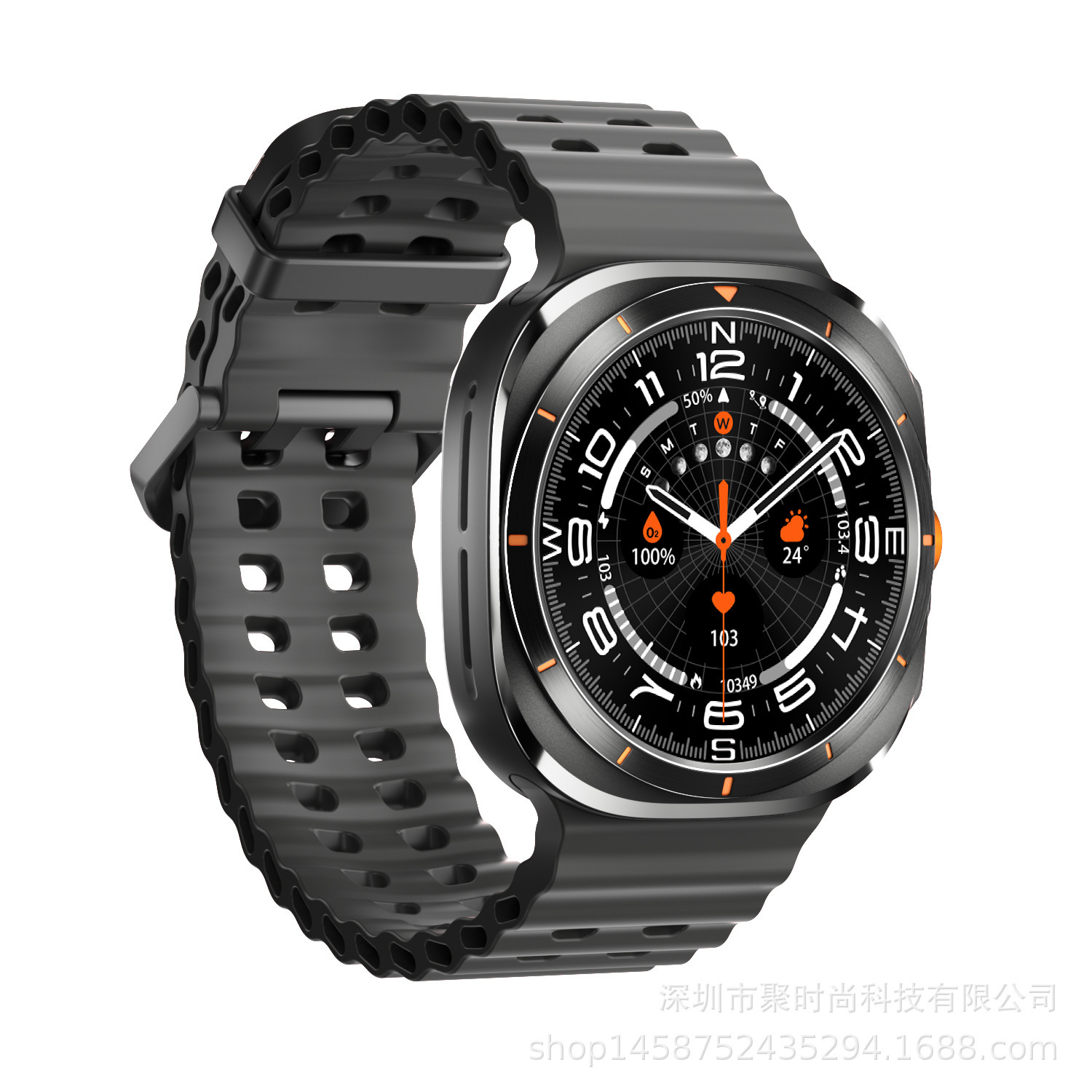 js watch7 ultra smartwatch, Bluetooth, call, voice assistant, weather, music, heart rate, multiple functions full figure