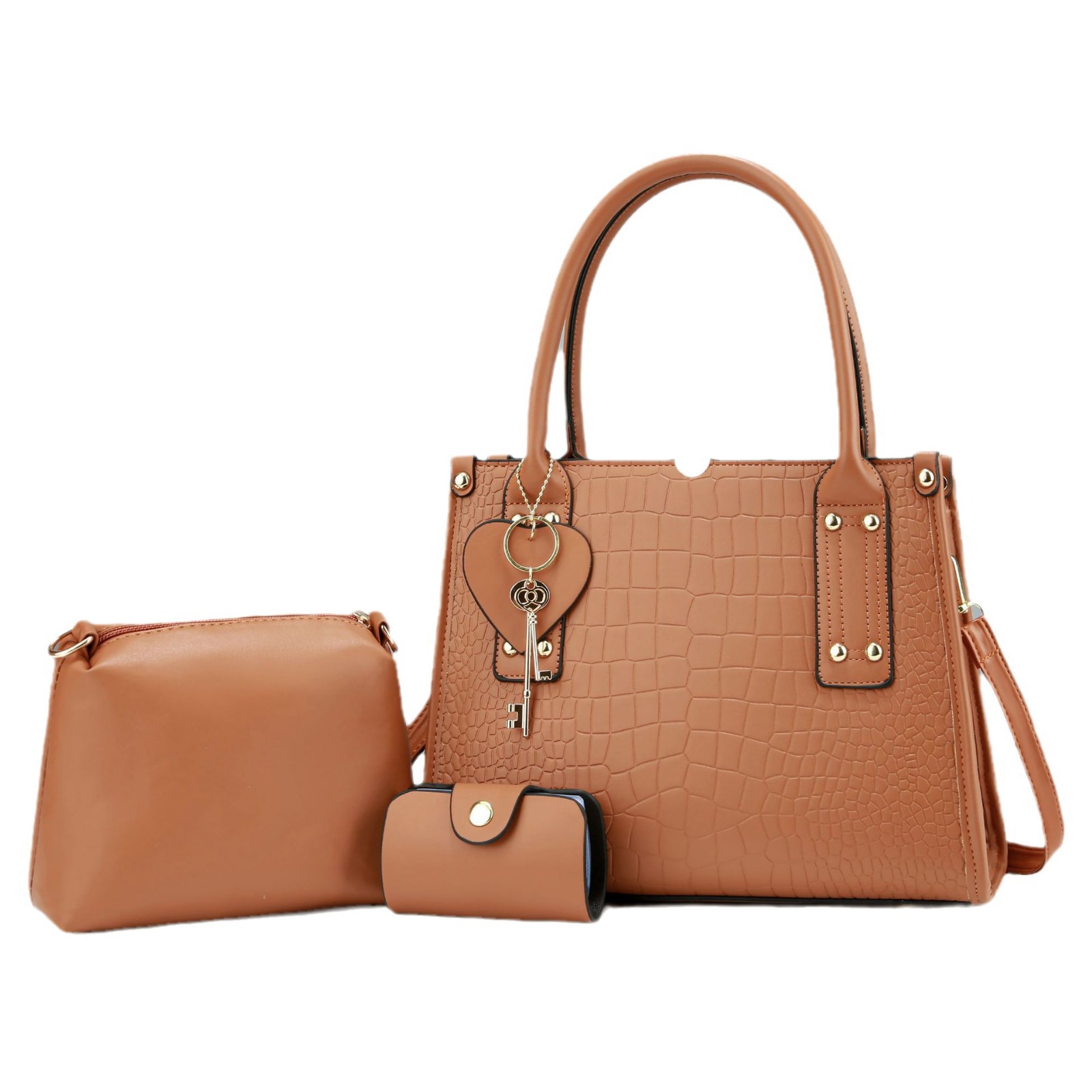 A new, simple and elegant Korean style, trendy European and American style single-shoulder crossbody handbag set for cross-border trade in 2024 Item Picture