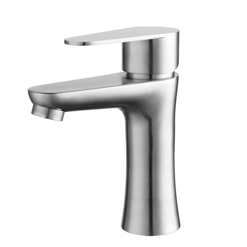 【 Minimum order 1 piece 】304 stainless steel single cold washbasin faucet cold and hot washbasin Balcony washbasin source factory cost performance Item Picture