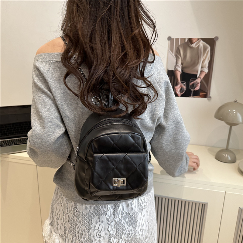 Xiaoxiangfeng Backpack Women 2025 New Trendy and Fashionable backpack, high appearance level chain bucket bag, cross-border trendy bag Specification drawing