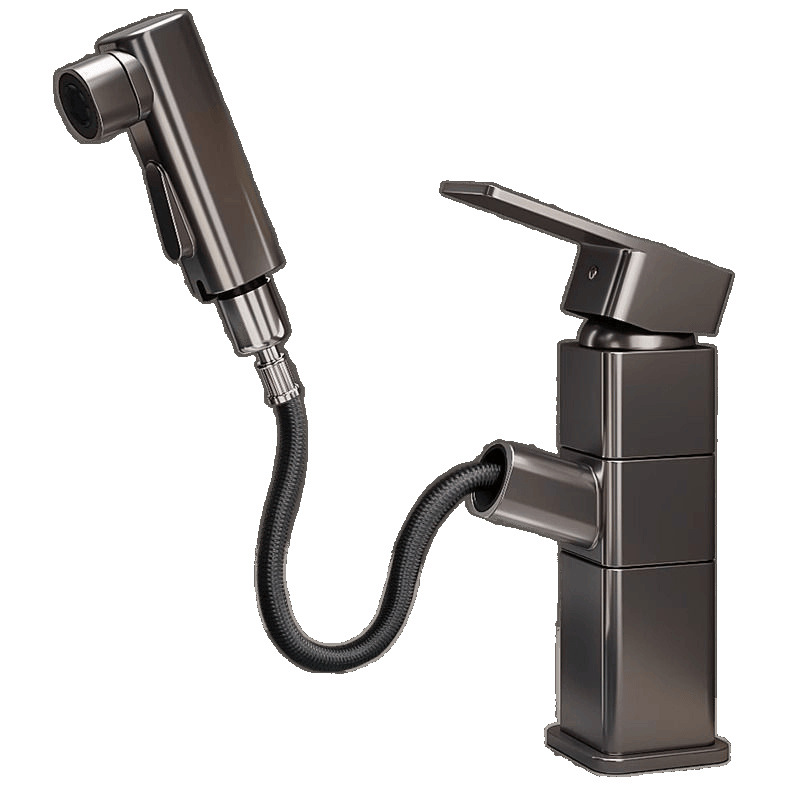 Pull-out washbasin faucet, rotating, multi-functional hot and cold, splash-proof face wash and mouth wash, bathroom washbasin factory wholesale Item Picture