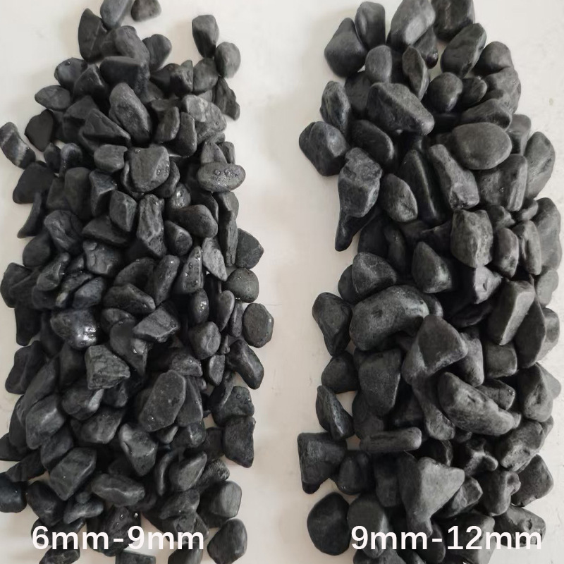 The manufacturer supplies waxed gravel for garden landscaping, paving, Japanese garden decoration, permeable pavement, and black waxed gravel Application Scenario