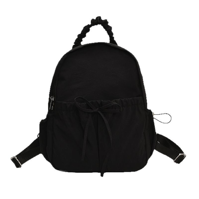 The 2025 new Korean-style niche nylon backpack is a lightweight and versatile travel and outdoor backpack with a large capacity for students Item Picture