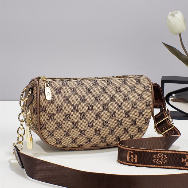New 2023 women's crossbody bag, fashionable cross-border trend, casual and stylish, single-shoulder crossbody bag, dumpling bag wholesale Specification drawing