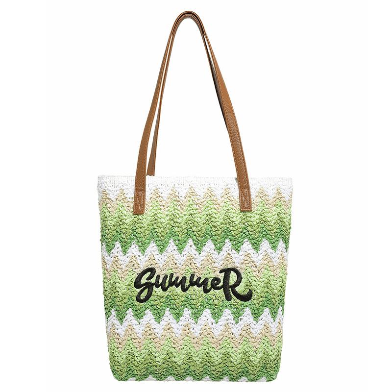 New summer women's straw woven single-shoulder bag, vacation travel beach bag, fashionable large-capacity straw woven bag, underarm bag Item Picture