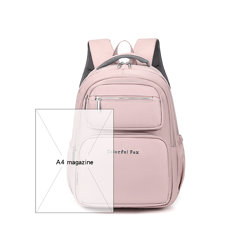 Colorful Fox's new cross-border women's backpacks, multi-layered large-capacity water-resistant backpacks and student schoolbags Item Picture