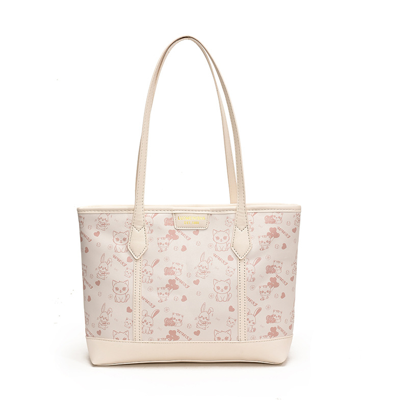 Large-capacity bag for women, 2025 new style casual and versatile single-shoulder shopping bag, fashionable student commuting tote bag for class Item Picture