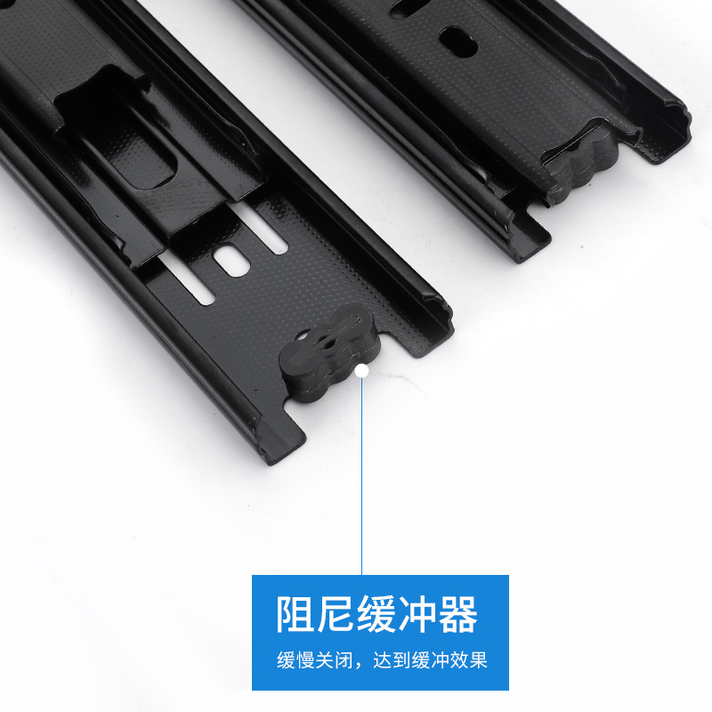 Huahu 45 wide guide rail, 4510 drawer slide rail, three-section silent pulley track, cabinet keyboard track, steel ball slide rail Application Scenario