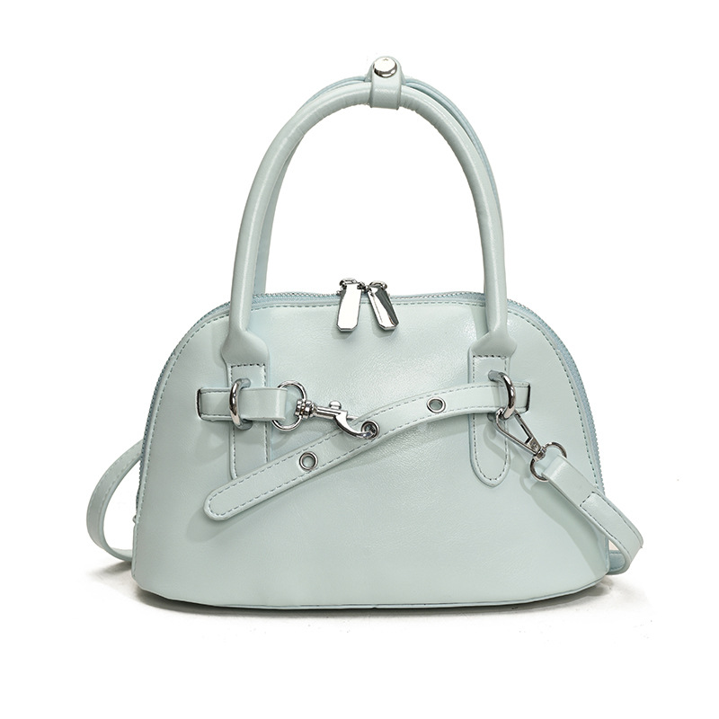 Trendy shell bag for women 2025 New style, retro bowling bag, casual hand-held crossbody bag, small commuting handbag Item Picture