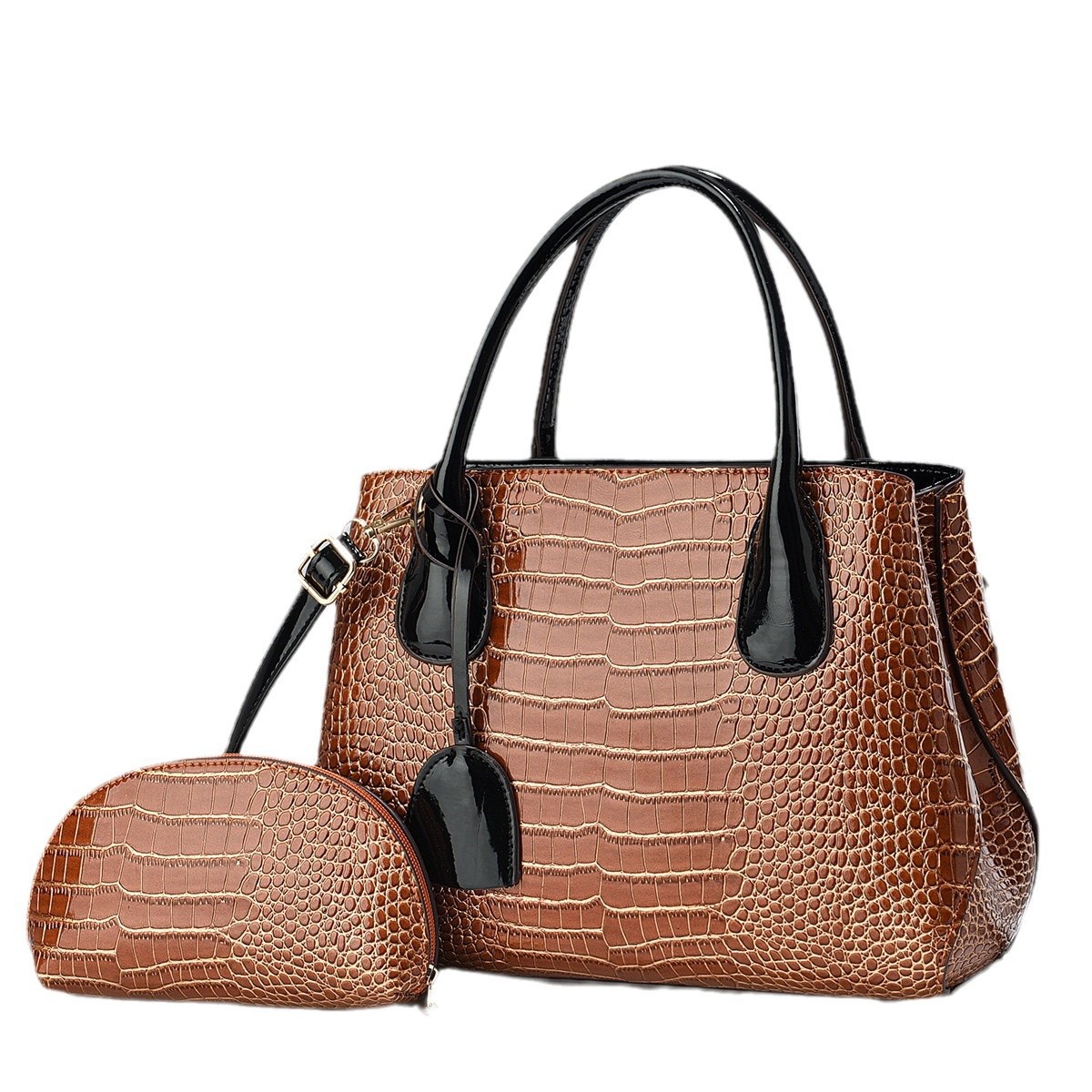The new stone-patterned fashionable mother-and-child bag is simple, versatile for cross-border use, and features a high level of appearance. It is a large-capacity, light luxury crossbody bag Item Picture