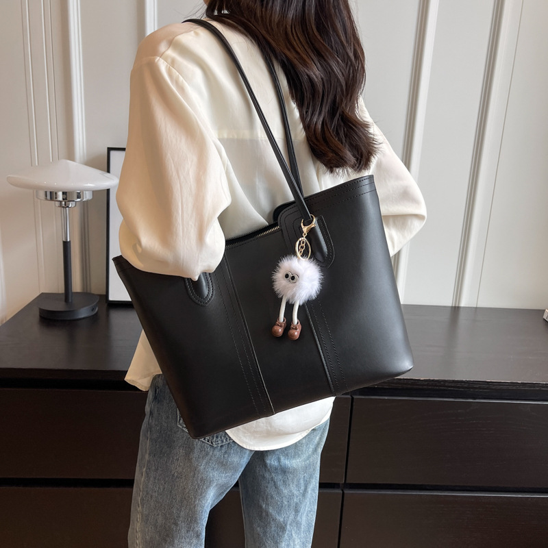 High-end commuter large bag for women, 2025 new style, trendy and versatile shoulder bag, fashionable and casual tote bag Specification drawing