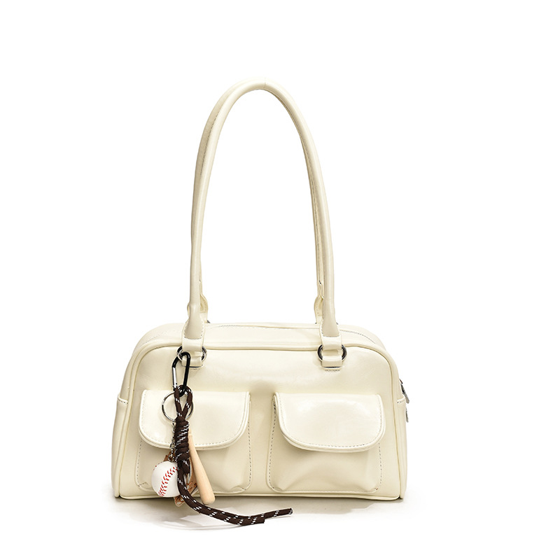 High-end retro small bag for ladies, 2024 new style, trendy and versatile commuter single-shoulder underarm bag, hand-carry Boston bag Item Picture