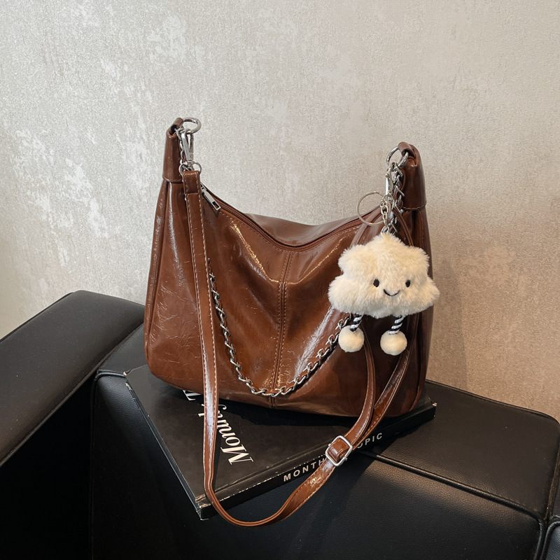 High-end women's 2024 new single-shoulder bag, large-capacity tote bag, commuting fashion crossbody bag, bucket bag Specification drawing