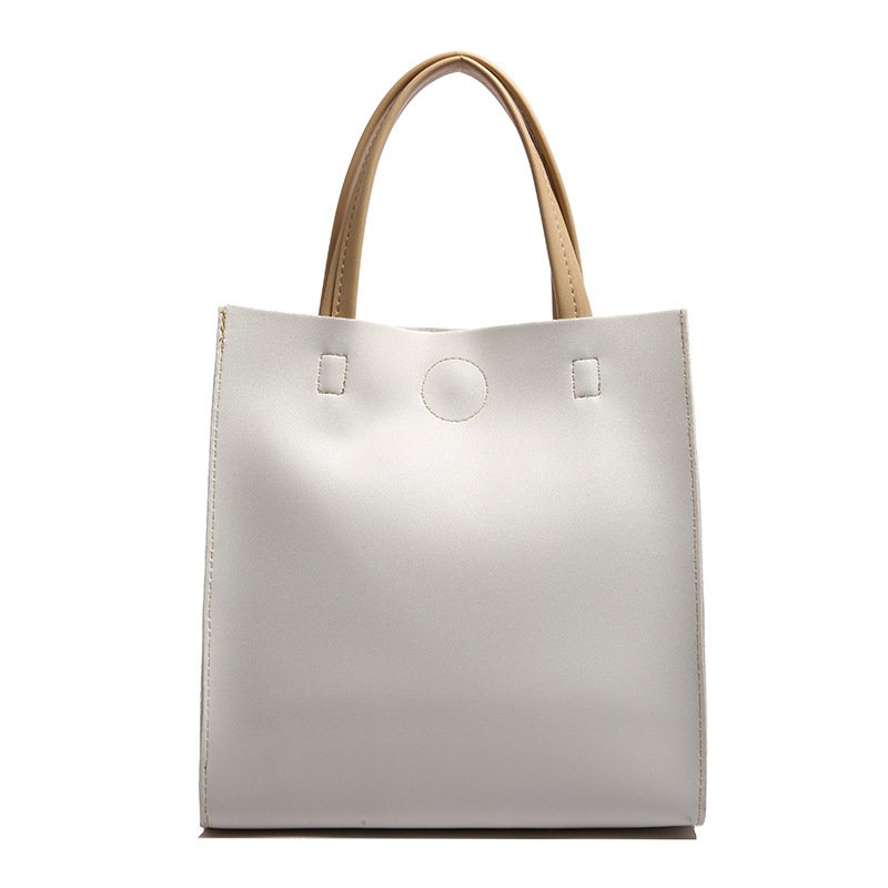 A popular vertical women's bag, 2025 new style, Korean style trendy commuting bag, large-capacity hand-held tote bag Item Picture