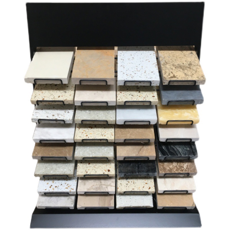 Stone sample display stand, stone color plate stand, quartz stone, marble rock plate, artificial stone tile, rock plate display stand Specification drawing