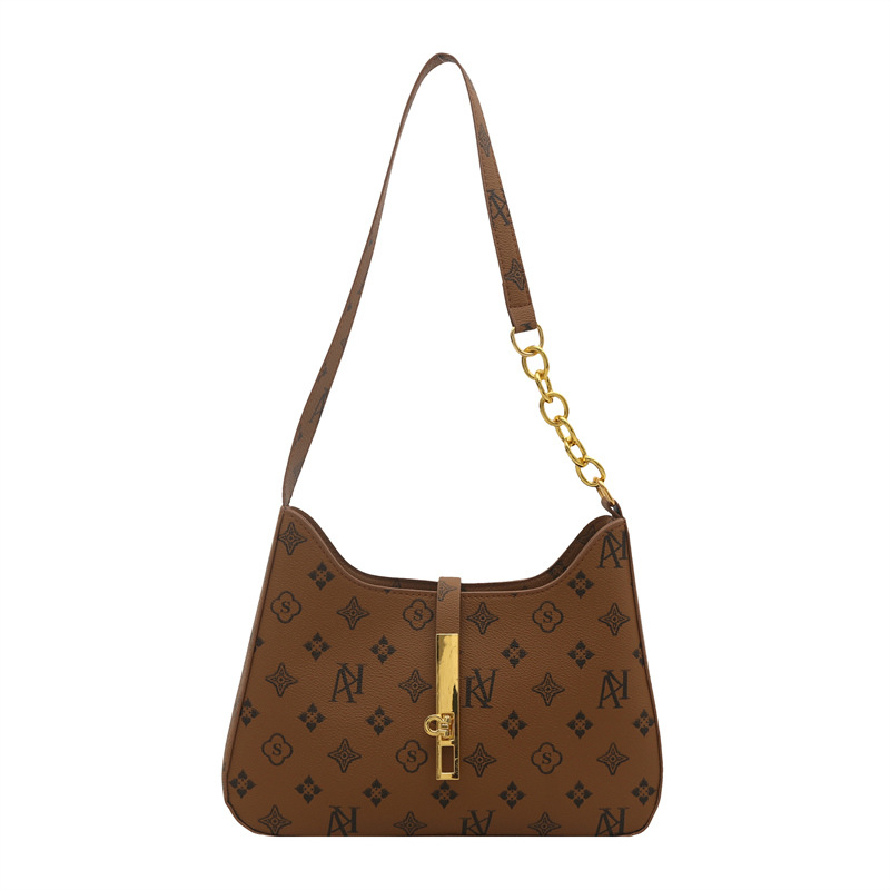 A trendy retro printed underarm bag for women, a new spring/Summer 2025 fashion single-shoulder bag, a simple and stylish handbag Item Picture