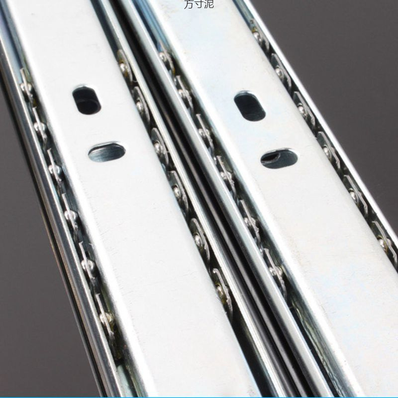 Drawer track slide, second section guide rail, thickened computer desk keyboard track, roller slide, roller slide, wholesale for foreign trade Item Picture