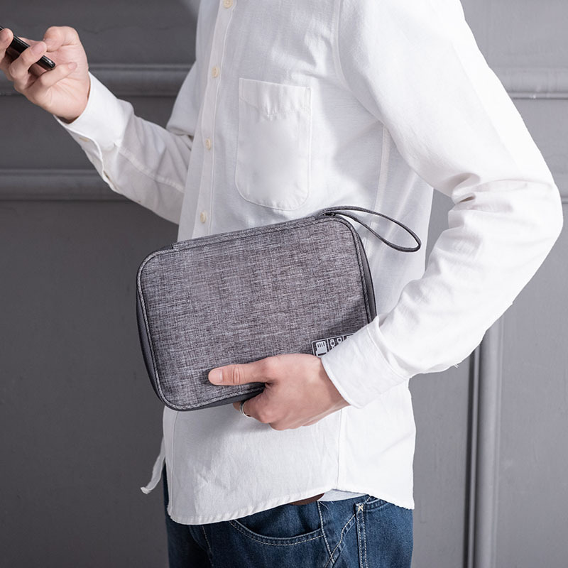 Runhui flat Digital Bag, multi-functional data cable storage bag, Power bank power cord, Earphone storage bag wholesale details Picture