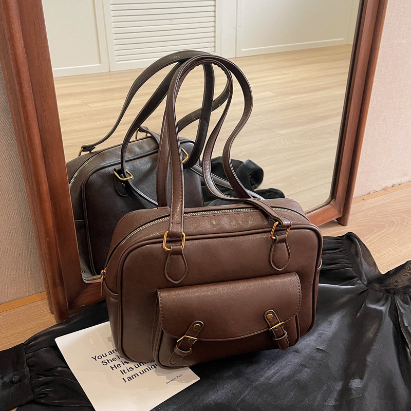 Retro backpack, messenger bag, Japanese business trip briefcase, versatile campus commuting bag, single-shoulder multi-purpose backpack Specification drawing