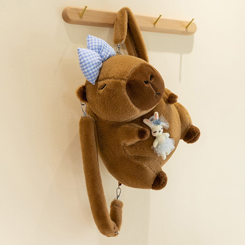 Capibara plush bag, backpack, children's capybara doll bag, cute cartoon doll, best friend gift Application Scenario