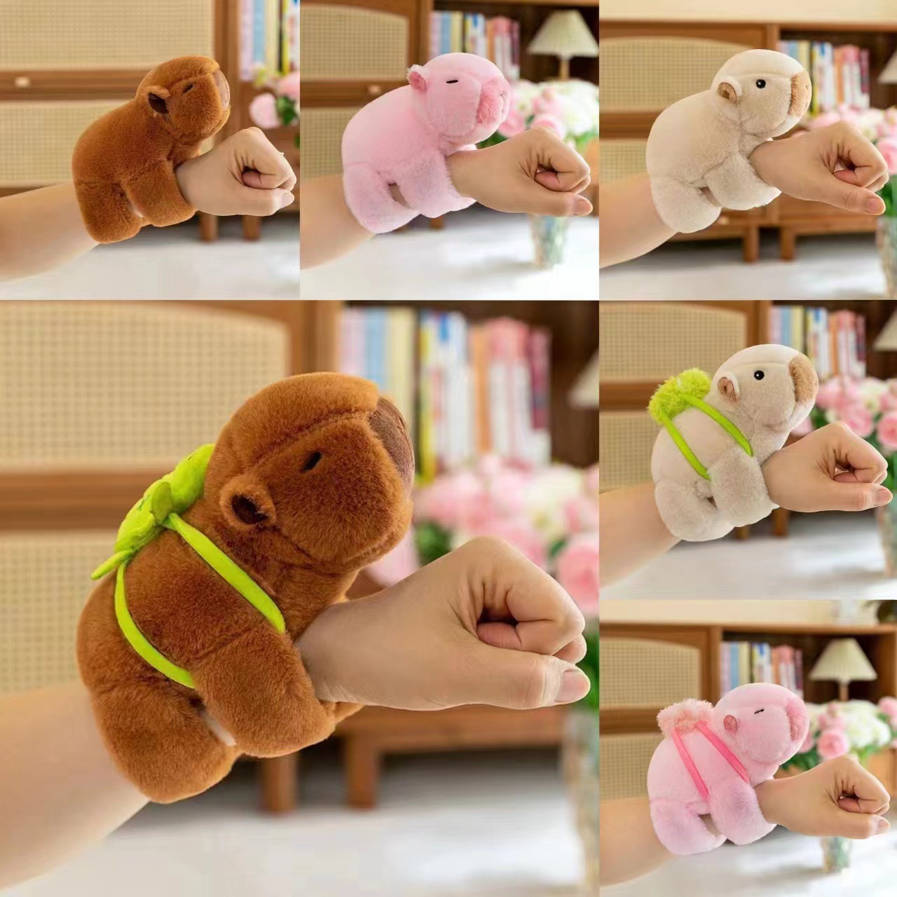 New Kapipala Papa ring wristband, capybara plush toy, creative doll, funny claw machine doll full figure