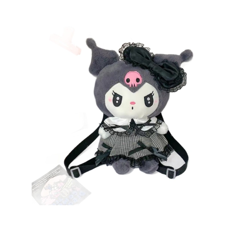 Japanese-style cute dress doll backpack, cute Kuromi girl doll doll bag, children's birthday gift Item Picture